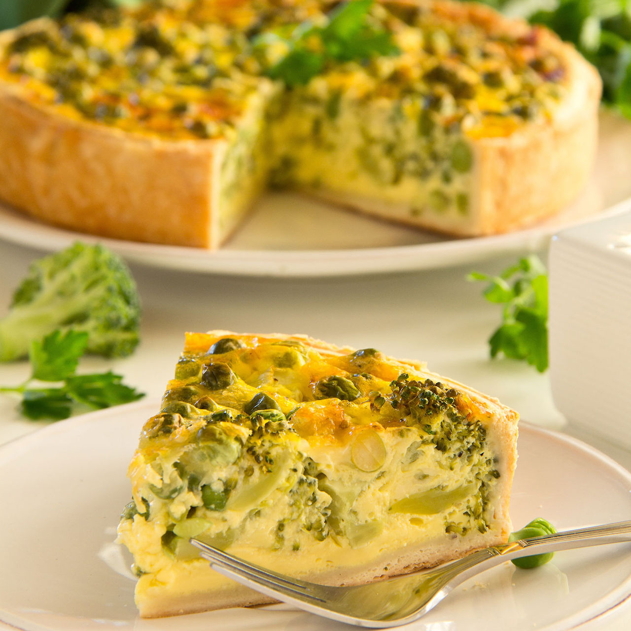 Grüne Quiche