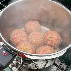 肉種を作り表面を焼く