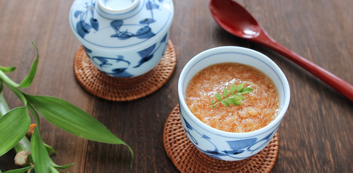 卵豆腐の蟹あんかけ