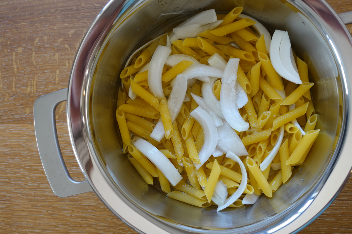 クレソンヴェルデのパスタ手順1